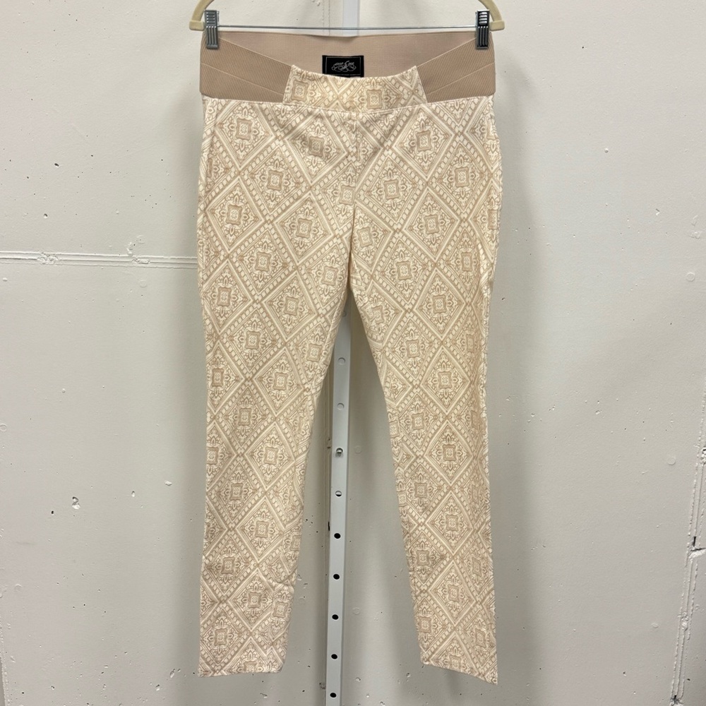 Boutique One 5 One Velour Patterned Pull On Leggings Pants Diamond Print Pull On